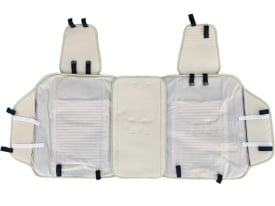Set huse scaune auto compatibil cu BMW X3 F25 2010-2017, piele ecologica bej cu material textil bej, fata-spate - Img 5