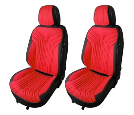 Set huse scaune auto compatibil Ford Kuga II 2012-2018, fata-spate, material textil Negru cu rosu - Img 3
