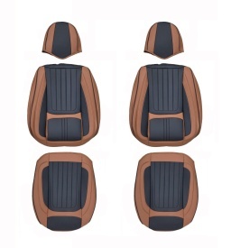 Set huse scaune auto compatibil Suzuki SX4 2021->, fata-spate, Piele ecologica Negru cu maro - Img 3