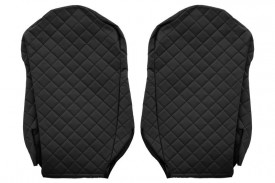 Set huse scaune camion compatibil cu Mercedes Actros MP4 2011-2019, Negru, piele ecologica cu velur, scaune standard - Img 5