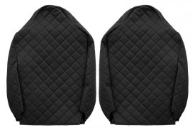 Set huse scaune camion compatibil cu RENAULT T 2014->, Negru, piele ecologica cu velur - Img 2