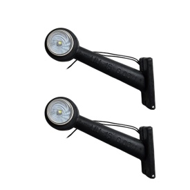 Set lampa LED laterala gabarit pentru camion, remorca, rulota, 12-24V, alb rosu, 2 buc - Img 5