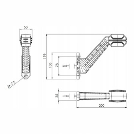 Set lampi gabarit cu brat oblic 45°, 200mm, LED, 3 functii, stanga-dreapta, Dragon Light, Horpol - Img 13