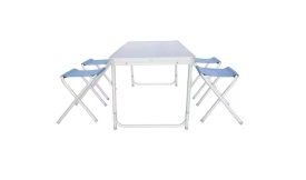 Set masa pliabila de camping cu scaune, gradina, terasa,munte, plaja, mare 5 buc - Img 3