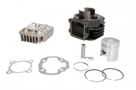 Set motor , cilindru , piston, segmenti, chiulasa si set garnituri 2T , capacitate 80cc compatibil cu MBK CW, EW; YAMAHA BW, BW S 50 1990-2016 - Img 1