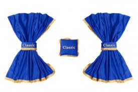 Set perdele cabina camion, universal compatibil cu MAN, culoare albastru - Img 5