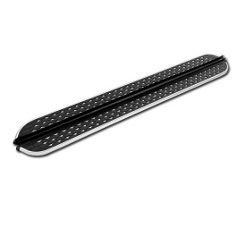 Set praguri trepte laterale cu suporti compatibil VW Caddy 2003-2020, Caroserie Lunga, Diamond Krom Design