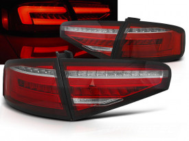 Set stopuri LED compatibile cu Audi A4 B8 12-15 SEDAN Rosu Alb LED, semnalizare dinamica - Img 2