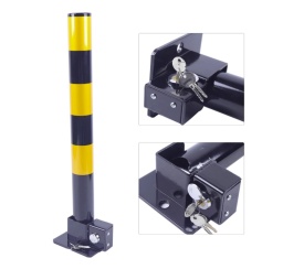 Stalp metalic rabatabil pentru delimitare spații de parcare cu sistem de blocare - 3 chei incluse - Img 5