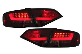 Stopuri LED compatibil cu AUDI A4 B8 Sedan Limousine 2008-2011 Rosu Fumuriu - Img 1