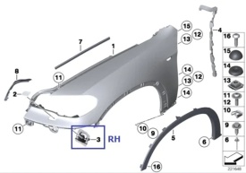 Suport duza spalare far partea dreapta compatibil BMW X5 E70 2010-2013 - Img 4