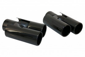Tobe Ornamente compatibil cu sistemul de evacuare BMW BMW E60 E90 E92 E93 F10 F30 M3 M5 M6 ACS Look Negru Lucios - Img 5