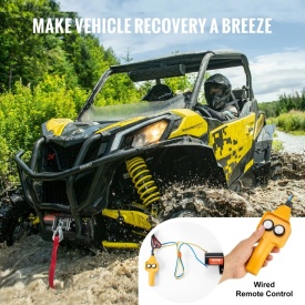 Troliu electric P2000-1, 12V pentru ATV off-road 0.95 hp, greutate remorcata 900 kg, cablu otel - Img 10