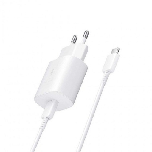 Incarcator 25W pentru Samsung A23 A24 A25 USB-C TA800EWE-DG980BWE 3A Type-C Super Fast Charger Alb