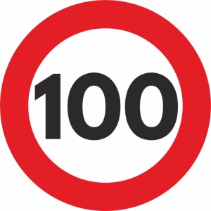 Autocolant Sticker "Limita Viteza" Reflectorizant - 100km/h