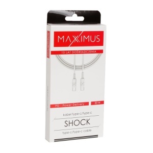 Cablu MX SHOCK 20W Type-C Alb - Img 2