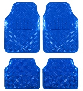 Covorase Auto Universale, model Diamond, culoare Crom Albastru