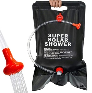 Dus solar suspendat pentru camping sau plaja, capacitate 20l, culoare Neagra - Img 3