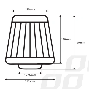 Filtru de aer conic Carbon cu 3 adaptoare - Img 4