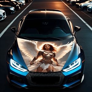 Folie Capota Auto "Hood Art" rezistenta la exterior, marime L (180 x 130cm) - Cod: AVX-CAPOTA-003L