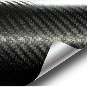 Folie colantare auto Carbon 3D Negru, 3,0m x 1,52m - Img 1