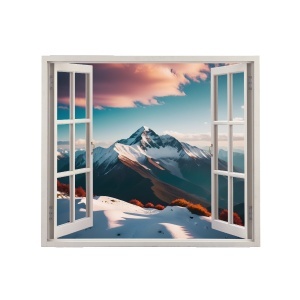 Folie imprimata color pentru decor perete locuinta, dimensiune 125 x 110cm, model: VIEW TO HAVEN 36 - Img 2