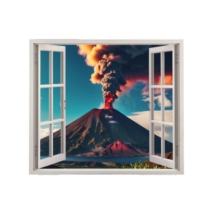 Folie imprimata color pentru decor perete locuinta, dimensiune 125 x 110cm, model: VIEW TO HAVEN 11 - Img 2