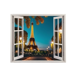 Folie imprimata color pentru decor perete locuinta, dimensiune 125 x 110cm, model: VIEW TO HAVEN 26 - Img 2
