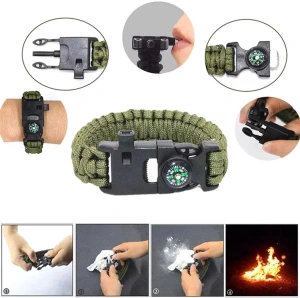 Kit complet de supravieturire 18-in-1 piese pentru camping, calatorii, offroad, ATV, SSV - Img 4