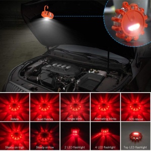Lampa LED de urgenta pentru siguranta rutiera cu baza magnetica si functie de lanterna - Img 4
