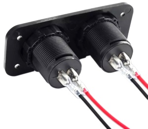 Panou electric suplimentar impermeabil pentru vehicule Off Road, ATV, SSV, tensiune 12-24V, 2 x USB si Voltmetru - Img 4