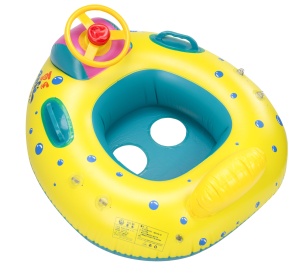 Ponton, Saltea de apa, gonflabila pentru copii cu acoperis, dimensiune 65 x 73 cm - Img 4