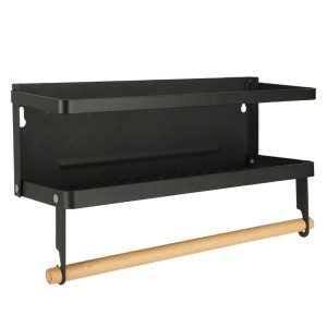 Raft magnetic de frigider 2in1, pentru condimente si prosop de bucatarie - Img 3