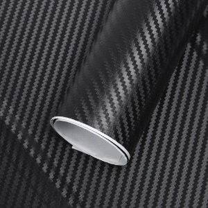 Rola folie colantare auto Carbon 3D, culoare neagra, lungime 28m x 1,27m