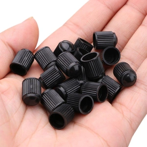 Set 100 buc. capace valva/ventil, material plastic, culoare Neagra, pentru Autoturisme, Camioane, Biciclete, Moto, ATV, Quad - Img 3