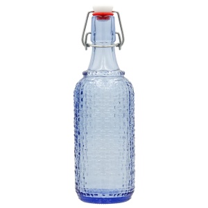Set 12 sticle culoare Albastru Transparent, volum 0,5l, cu inchidere cu clema metalica, dop cu garnitura, reutilizabile dupa spalare, import Germania - Img 5