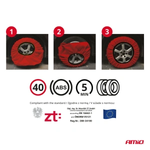Set 2 lanturi de zapada textile, marime M, omologate EN16662-1 si Onorm V5121 - Img 5