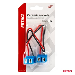 Set 2 mufe ceramice soclu H7, rezistente termic, L Shape - Img 3