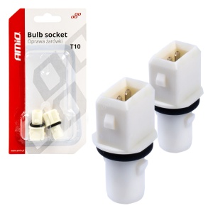 Set 2 socluri bec T10, W5W, W3W, W16W, cu garnitura din cauciuc - Img 1