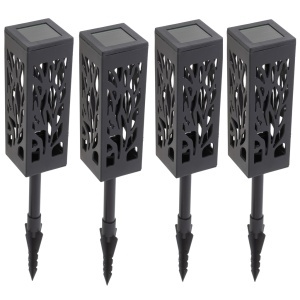 Set 4 lampi solare de gradina cu picior tip "Lampion" cu LED - Img 5