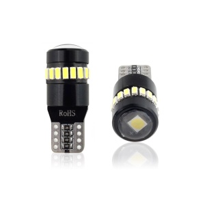 Set becuri auto cu LED CANBUS compatibil T10 W5W 19 SMD Alb 12V, destinat competitiilor auto sau off-road - Img 2