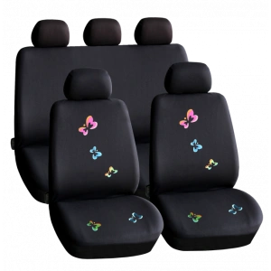 Set huse scaun auto ieftine, Universale 9 piese, model BUTTERFLY