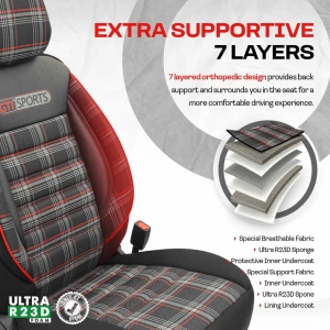 Set huse scaun auto PREMIUM, Universale, nefractionate, OTOM GTI SPORT 801 - Img 6