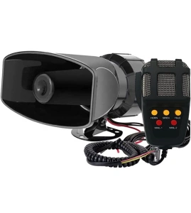 Sirena avertizare sonora auto 7 moduri, alimentare 12V, 100W cu microfon - Img 4