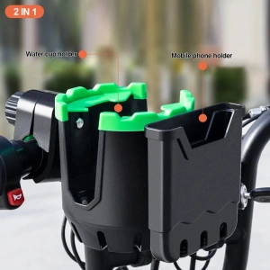 Suport 2-IN-1 pentru telefon si sticla de apa, montaj pe motocicleta, bicicleta, scuter, trotineta, carucior bebelus - Img 2