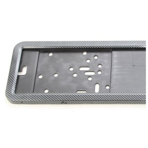 Suport numar inmatriculare INOX + finisaj CARBON, LPF 002 - Img 1
