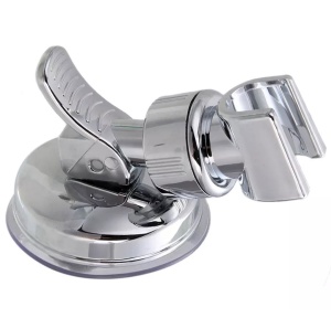 Suport pentru para de dus, montaj rapid cu ventuza, material ABS, finisaj cromat - Img 3