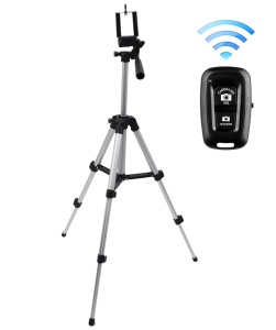 Trepied fotografic din aluminiu, compact, cu suport mobil 3D + Telecomanda Bluetooth - Img 4
