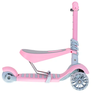 Tricicleta + Trotineta + Skateboard (3in1) roti iluminate LED - ROZ - Img 4