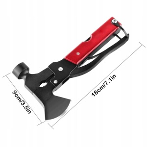 Unealta de supravietuire 17-in-1, model "Red Axe Multi-tool" pentru camping, calatorii, offroad, ATV, SSV, model AVX-WT-MT-PRO-5 - Img 4